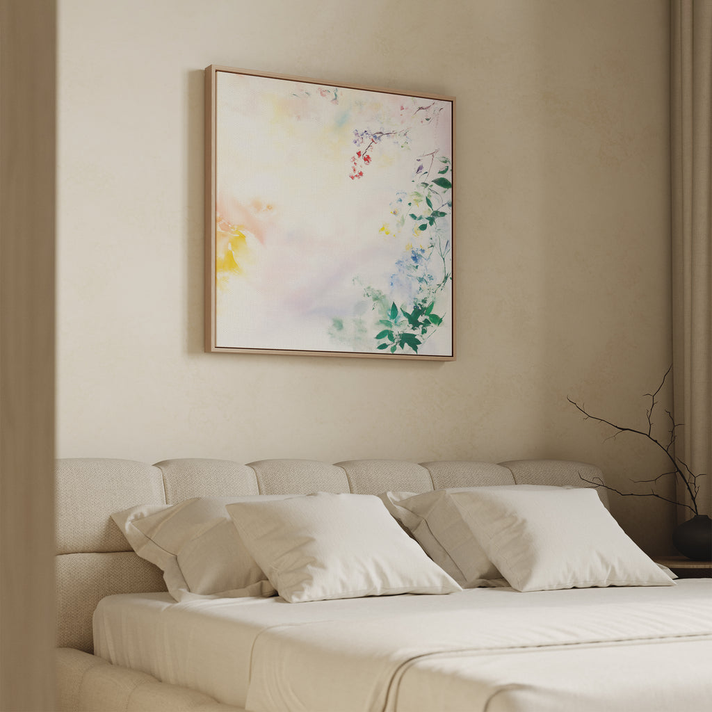 The Spring Reverie Canvas Art - Square adds elegance to your walls, making it perfect for fans of botanical wall decor.
