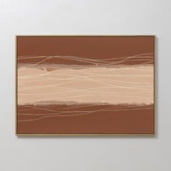Horizontal — Terracotta Currents Canvas Art - Horizontal