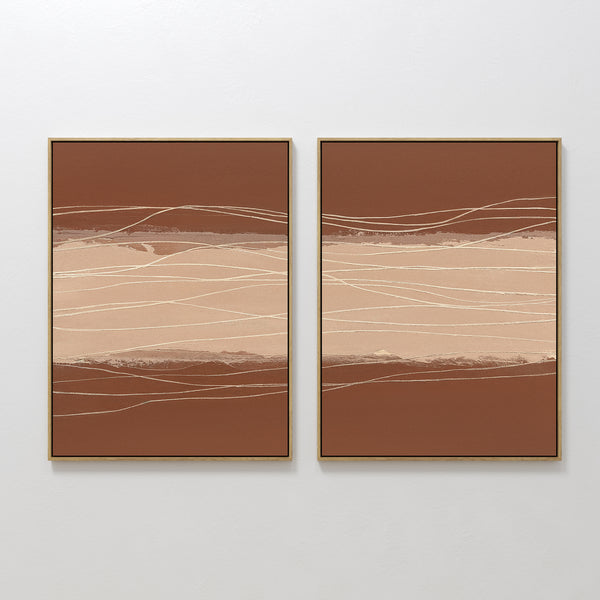 Terracotta Currents - Set Of 2