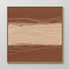 Square — Terracotta Currents Canvas Art - Square