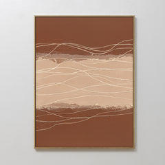 Vertical — Terracotta Currents Canvas Art - Vertical