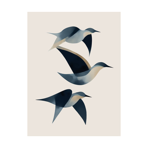 Abstract Birds in Motion — Vertical
