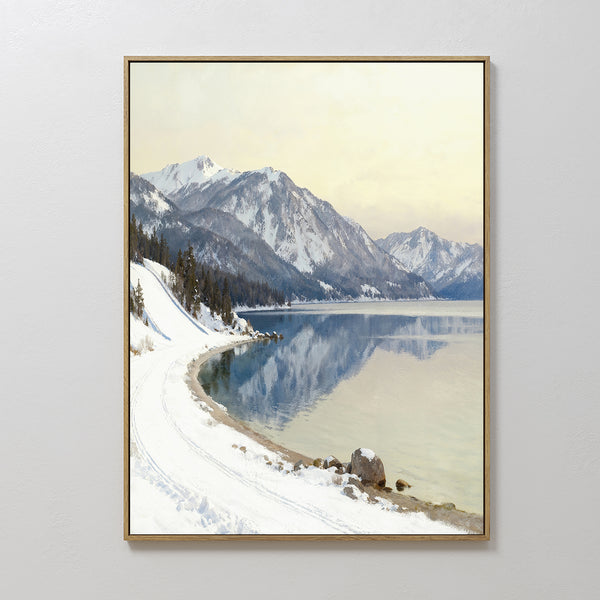 Winter Reflection Canvas Art - Vertical